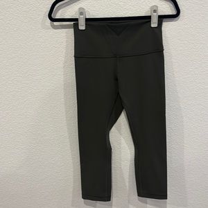 army green lululemon leggings size 6